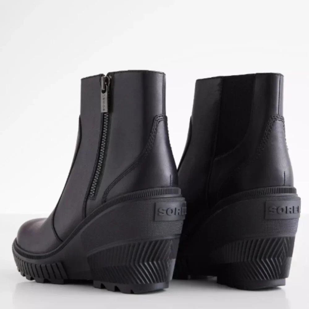 NWT Sorel ONA Ave Wedge Leather Ankle Boot Size 8.5
